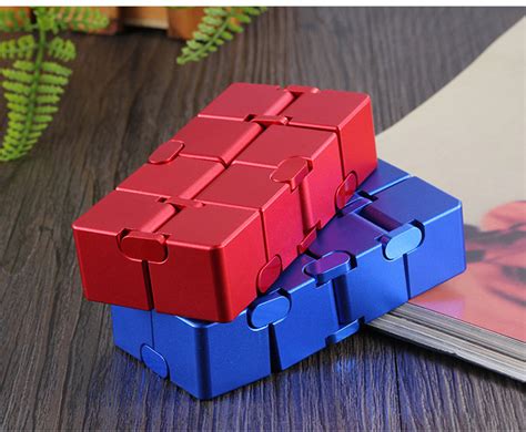 Silver Solid Aluminum Infinity Cube Fidget Anti Stress Toy | Infinity Cube Fidget