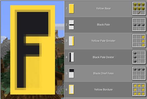 Minecraft Banner Design - Black on Yellow