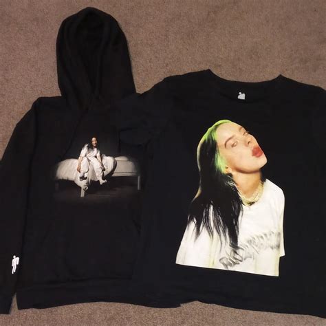 Billie Eilish official merch!! Hoodie and t-shirt... - Depop