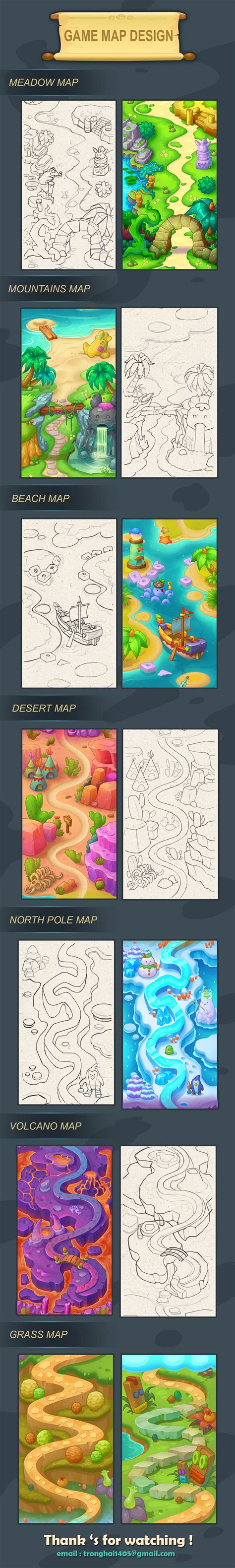 Game map design on Behance