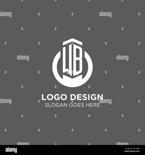 Initial WB circle round line logo, abstract company logo design ideas ...