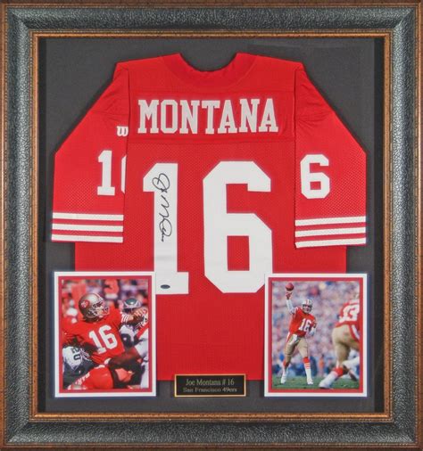 Framed Joe Montana Autographed Jersey