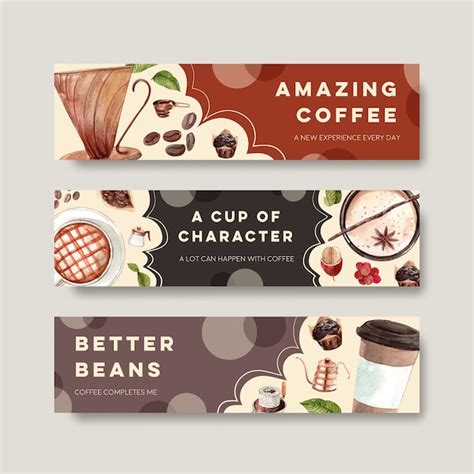 Free Vector | Banner with international coffee day concept design for advertise and marketing ...