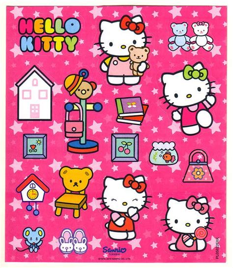 Hello Kitty Sticker Sheet | Hello kitty backgrounds, Hello kitty ...