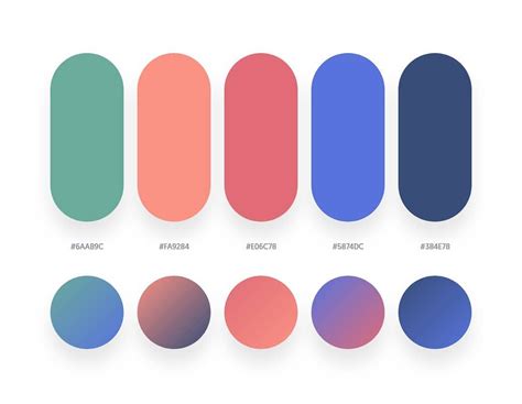 32 Beautiful Color Palettes With Their Corresponding Gradient Palettes