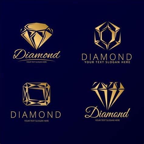 Premium Vector | Diamond logo collection | Diamond logo, Jewelry logo design, Jewelry logo ideas