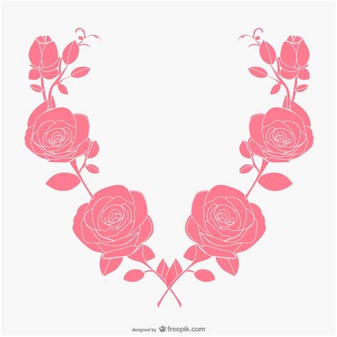 Free Vector | Pink roses background