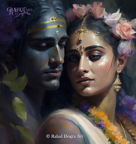 Radha Krishna Love Painting by Rahul Dogra - Fine Art America