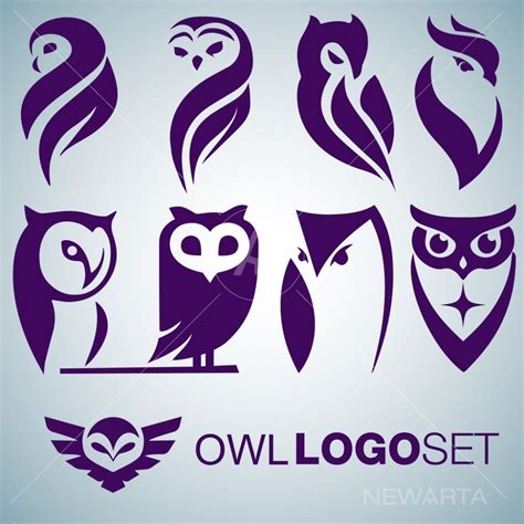 Owl logo set | Logo de búho, Lechuza dibujo y Tatuaje de lechuza