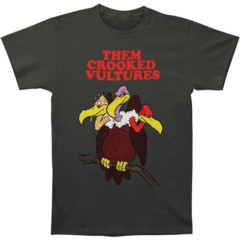 Them Crooked Vultures - Them Crooked Vultures Men's Vulture On Branch Slim Fit T-shirt Charcoal ...