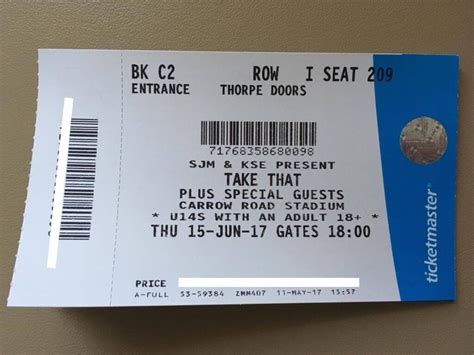 Take That Tickets x 4 | in Norwich, Norfolk | Gumtree