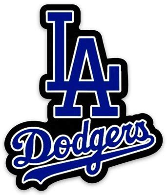 Los Angeles Dodgers - LA Dodgers logo in Black & Blue Die-cut MAGNET | eBay