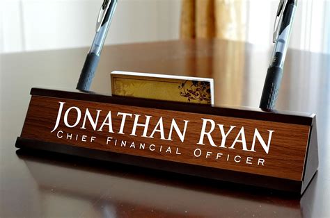 Amazon.com: Personalized Desk Name Plate Dark Wood Finish : Office Products