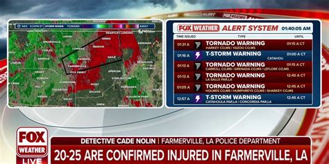 As many as 25 confirmed injured in Farmerville, Louisiana, after tornado-warned storms move ...