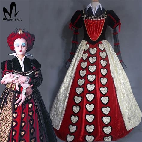 Alice In Wonderland 2 Red Queen cosplay costume Halloween costumes for adult women The Red Queen ...