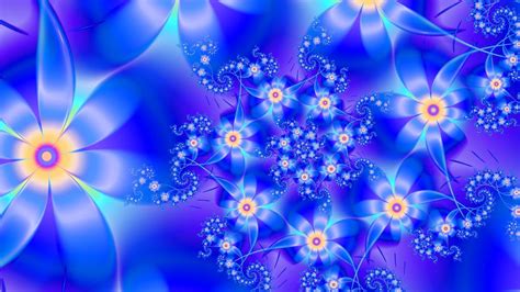 Blue Abstract Flower Wallpapers - Top Free Blue Abstract Flower ...