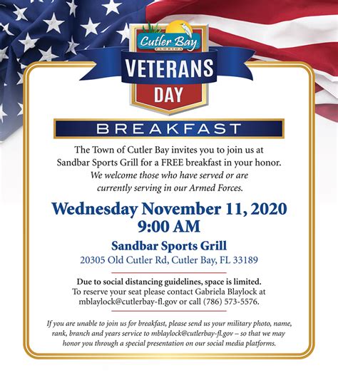 Veterans Day Breakfast | Town of Cutler Bay Florida