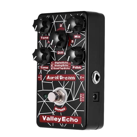 Valley Echo Guitar Effect Pedal 3 Echo Modes Guitar Pedal Aluminum Alloy Shell True Bypass ...