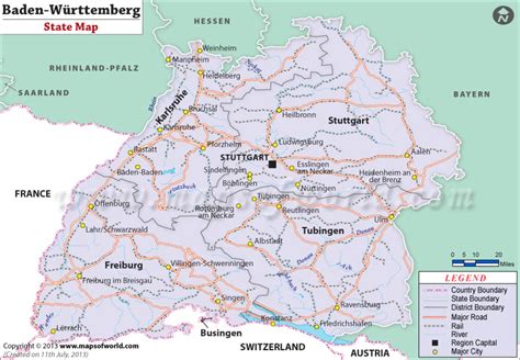 Map of Baden Wurttemberg | Baden Wurttemberg Map