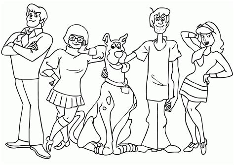 Scooby Doo Gang Coloring Page - Coloring Home