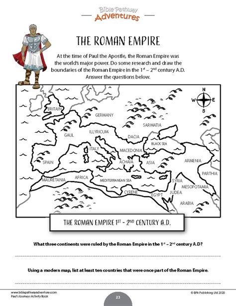 Paul's Journeys Activity Book | Mapa del imperio romano, Imperio romano ...