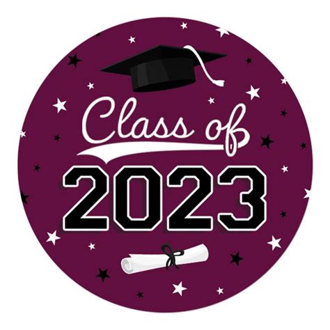 Graduation Class of 2023 Party Favor Stickers, Graduation Stickers for Envelopes, Bag Seals - 1. ...