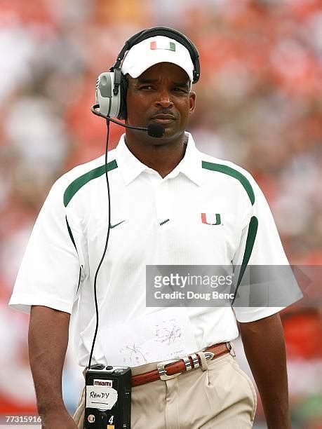 University Of Miami Head Coach Randy Shannon Photos and Premium High ...