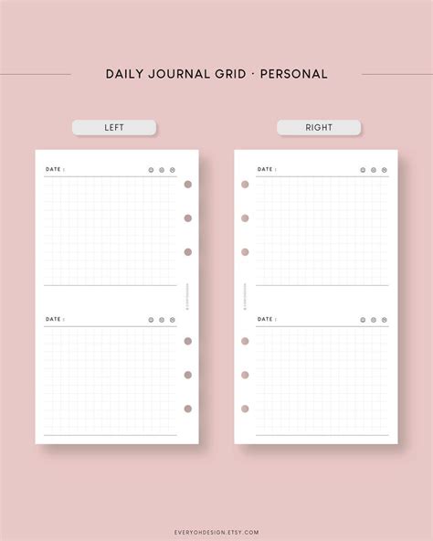 Personal Diary Template Printable Insert Daily Journal - Etsy | Diary template, Template ...