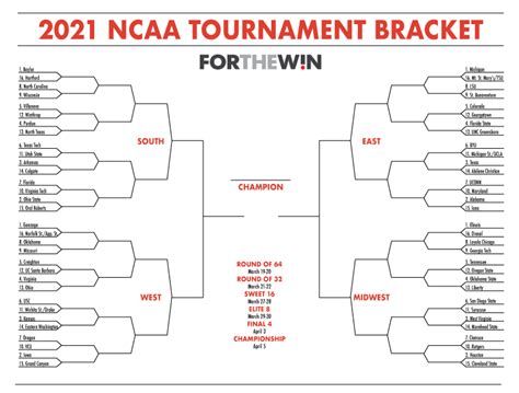 2021 March Madness printable bracket: Get in on NCAA Tournament fun