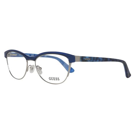 GUESS Eyeglasses GU2523 090 Shiny Blue 52MM - Walmart.com