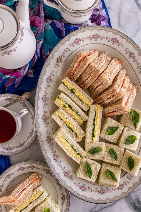 Afternoon Tea Sandwiches (Cucumber, Egg and Cress, Smoked Salmon ...