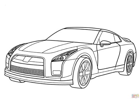 Nissan GT-R coloring page | Free Printable Coloring Pages