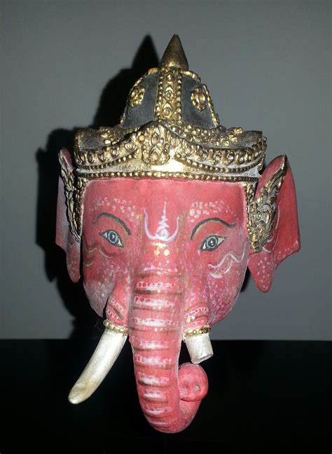 Thailand Klon mask- Ganesha Klon mask used Khon Dance form of Thai dance. It is performed by ...