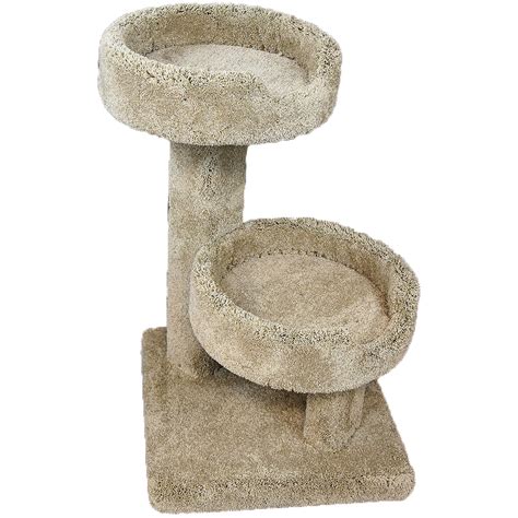 Prestige Cat Trees 2 Level Solid Wood Tan Cat Sleeper, 32" H | Petco