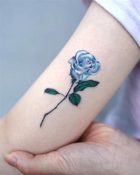 81 Beautiful Blue Rose Tattoo Ideas | Rose tattoos for women, Blue rose tattoos, Rose neck tattoo