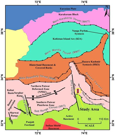 Tectonic Map Of Northern Pakistan