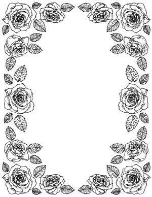 Simple Flower Border Designs For A4 Paper Black And White | Best Flower Site