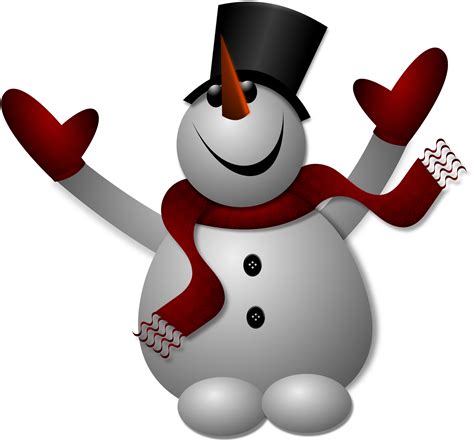 Clipart - Happy Snowman 1