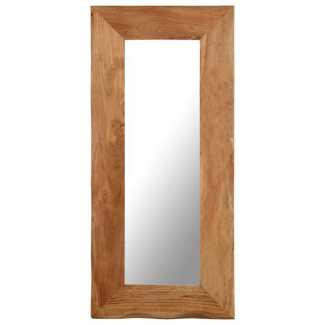 VINTAGE CHARM SOLID Acacia Wood Cosmetic Mirror Wall Decor Polished Finish $152.89 - PicClick AU
