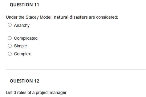 Solved QUESTION 11 Under the Stacey Model, natural disasters | Chegg.com