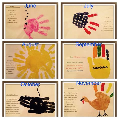 Handprint kids calendar craft idea – Artofit