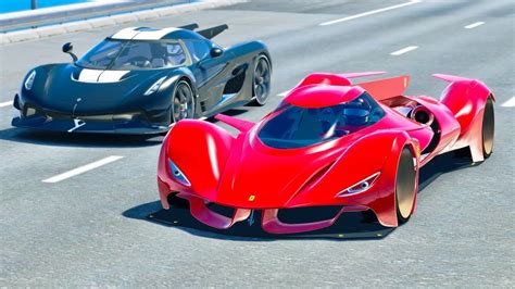 2025 Ferrari Piero T2 LM Stradale LMP1 vs Koenigsegg Jesko Absolut - Drag Race 20 KM - YouTube