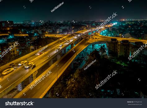 Mumbai Maharashtrajanuary312014 Aerial Panoramic Night View Stock Photo ...