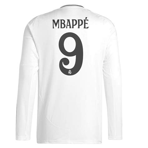 Kylian Mbappe Real Madrid Home Long Sleeve Jersey 2024/25 – Eurosport ...