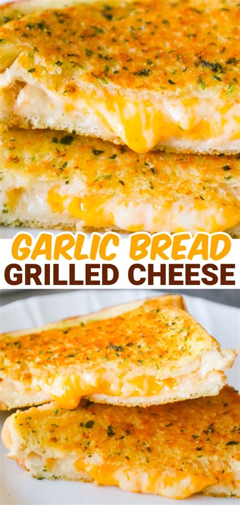 Garlic Bread Grilled Cheese - THIS IS NOT DIET FOOD