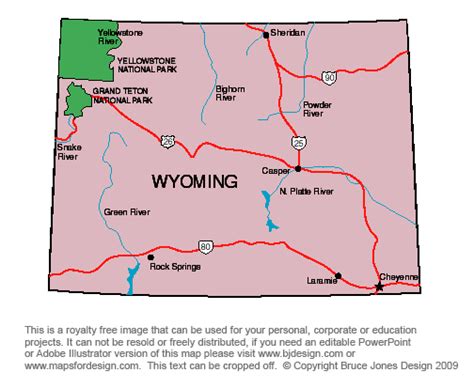 US State Printable Maps, South Dakota to Wyoming, royalty Free, jpg Format