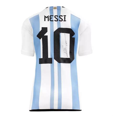 LIONEL MESSI SIGNED Argentina 2022-23 Home Jersey Icons Authentic Certified COA £1,576.71 ...