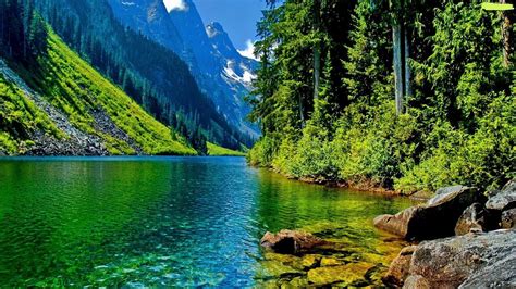 Download River Mountain Landscape Nature Photography Wallpaper | Wallpapers.com