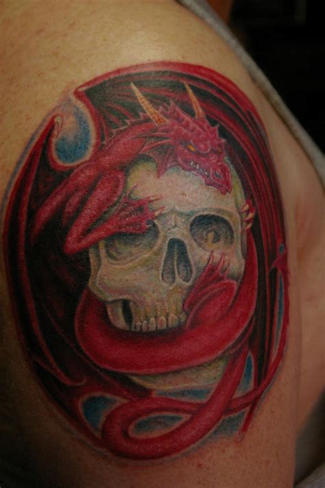 Dragon Skull tattoo by donaldpurvis on DeviantArt