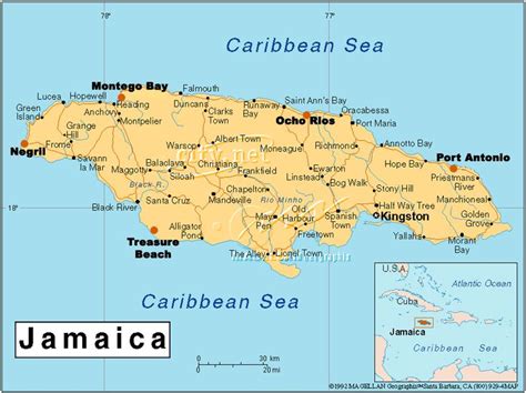 Map of Jamaica - Negril, Jamaica in 2023 | Jamaica map, Visit jamaica, Treasure beach jamaica